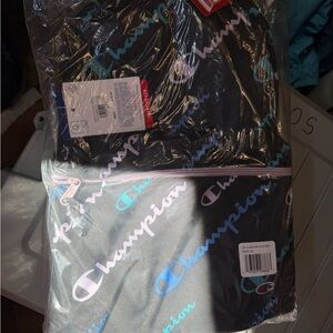 Champion Black Backpack with Logo Print